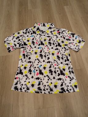 Obnoxious Golf Paint Splatter Polo Size XL